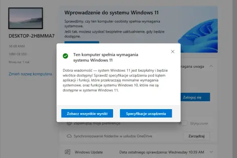 Windows 11 za darmo? Sprawdź, czy możesz zaktualizować system