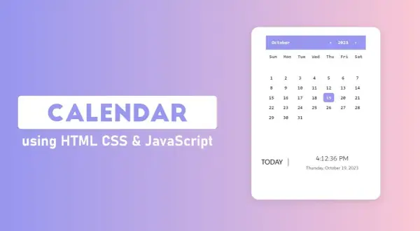 Kalendarz w HTML, CSS, JS: stwórz interaktywną wersję krok po kroku