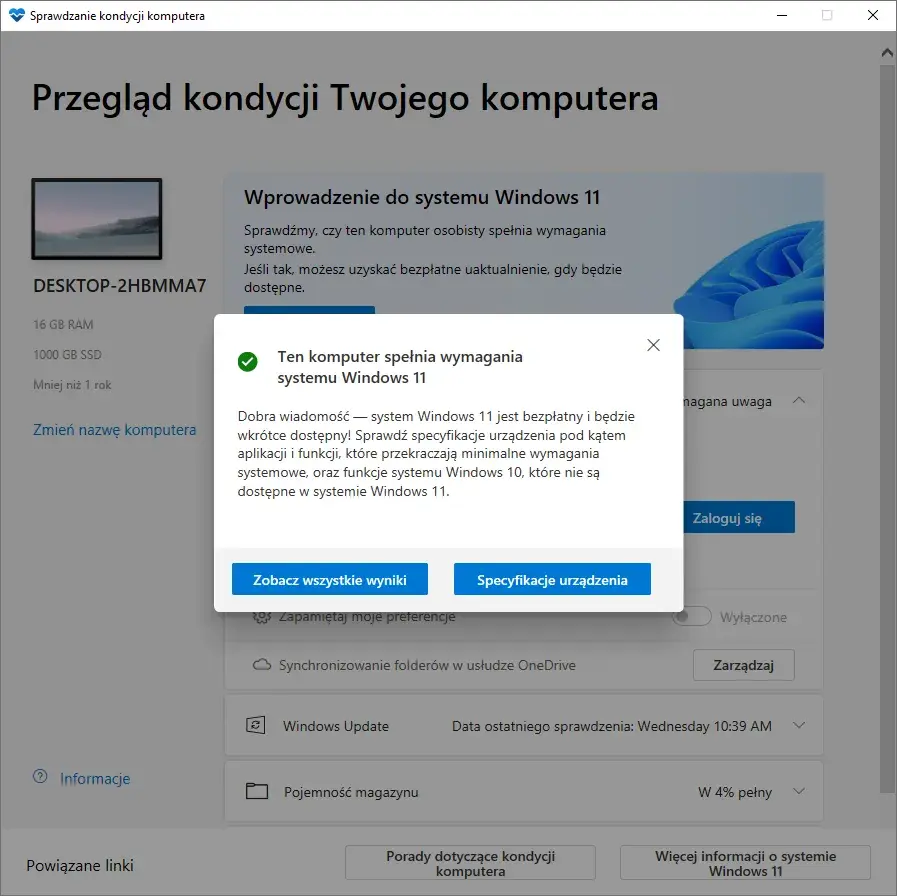 Windows 11 za darmo? Sprawdź, czy możesz zaktualizować system