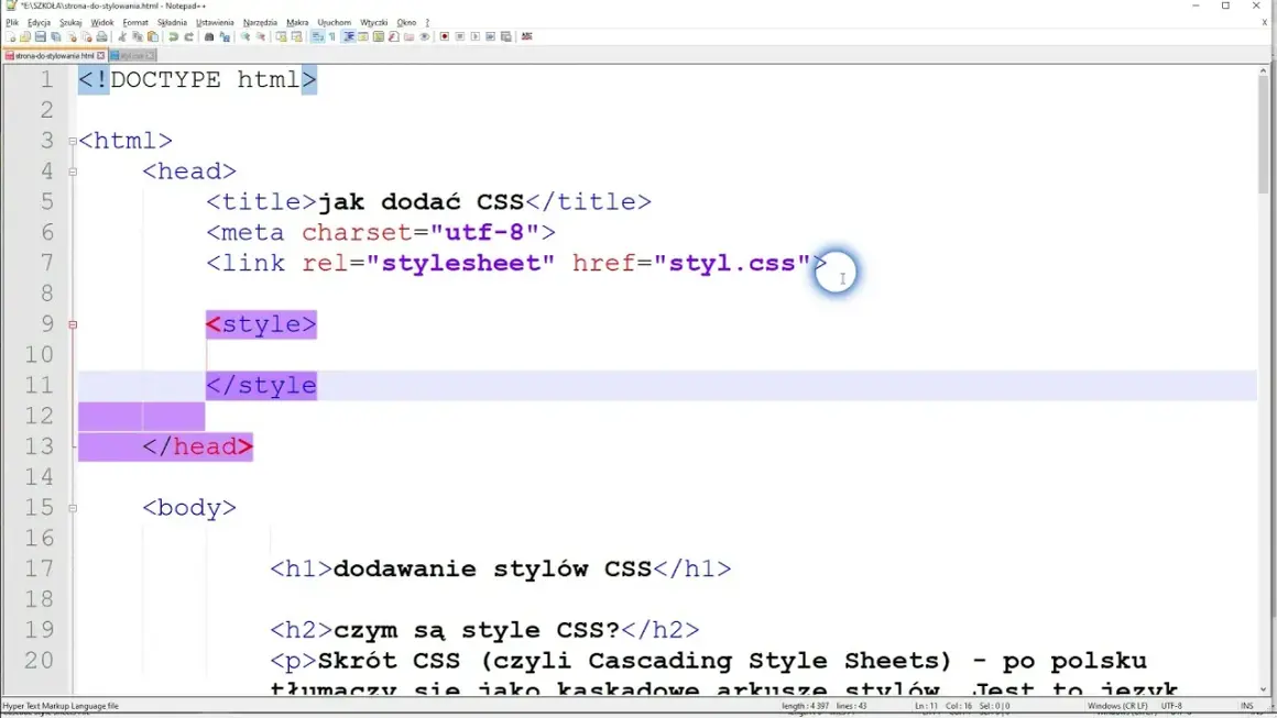 Jak połączyć CSS z HTML? 3 metody, błędy i najlepsze praktyki