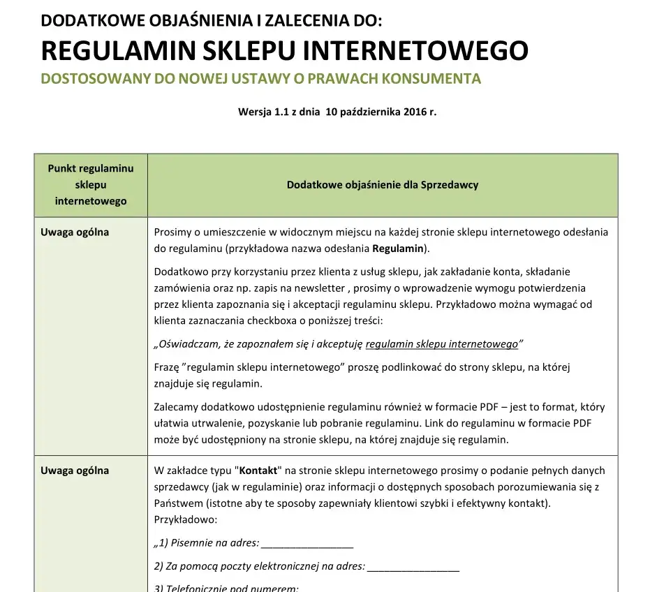 formalności zakładanie firmy e-commerce regulamin rodo