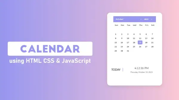Kalendarz w HTML, CSS, JS: stwórz interaktywną wersję krok po kroku